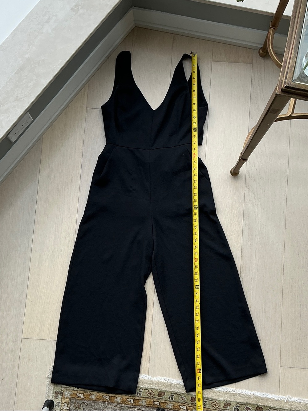 Wilfred Black V-Neck Wide-Leg Jumpsuit